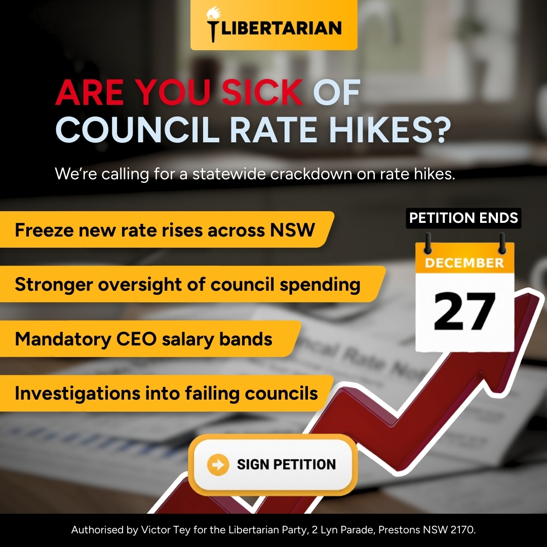 Cost of living is already smashing families, and councils still want to jack up rates.

Some even pushed increases close to 70 percent this year.

We’re calling for a freeze on new rate rises, real oversight, CEO salary bands, and investigations into failing councils.

If you’re