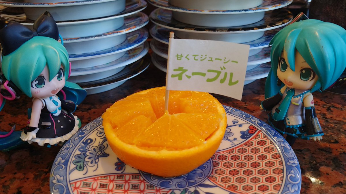 デザート♪」 「ネーブル♪」 #みくさんぽ #いっぱい食べるマジミラ