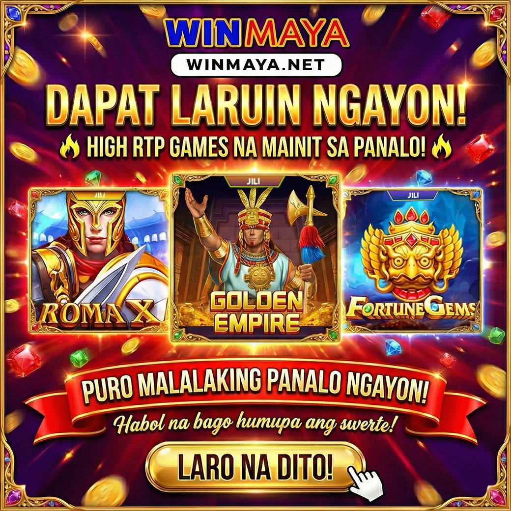 Winmaya_'s tweet photo. TOP JILI GAMES NA DAPAT LARUIN NGAYON! 💎
 HIGH RTP GAMES NA MAINIT SA PANALO! ⚡
Fortune Gems 🎯
Golden Empire ⏰
Roma X 🏛️
PURO MALALAKING PANALO NGAYON! 
Habol na bago humupa ang swerte! 
👉 LARO NA DITO! https://t.co/Rz3opTzROl👈
#slotsgames #BigWins #jackpot #bonus #winmay https://t.co/OVZdeRfzlR
