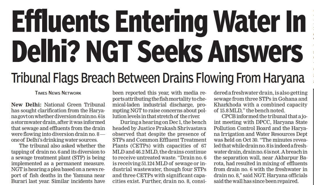 Saurabh_MLAgk's tweet image. This is exactly what @ArvindKejriwal said about Yamuna water contamination 

- Delhi’s Water treatment Plants failed to filter water because Haryana’s Industrial Waste entered fresh water of Delhi

- Industrial waste increased Ammonia levels in water making it poisonous

-…
