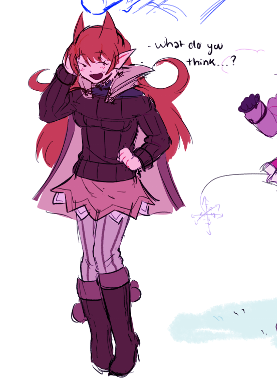 Sagecasted's tweet photo. i wanted to give her like a winter outfit but something that could also double as a uniform https://t.co/sYI8DWgCtk