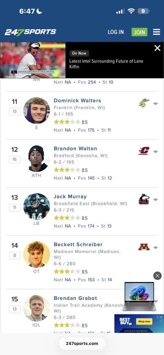 Brandoncwaltom's tweet image. Blessed to be ranked a 3 star recruit and being ranked 12th in the state!!!! 

@BHSREDDEVILFB @OJW_Scouting @AllenTrieu @MJ_NFLDraft
