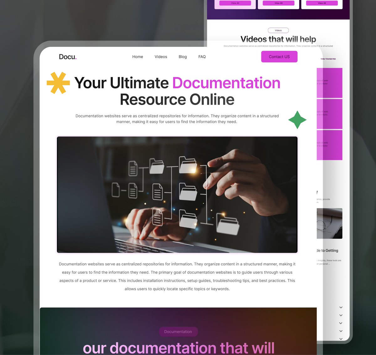 Documentation Landing Page Design!!!!!!