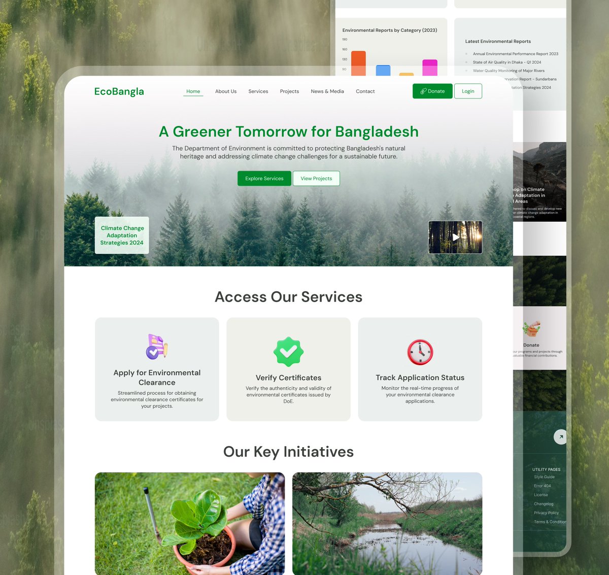 Eco Bangla Landing Page Design