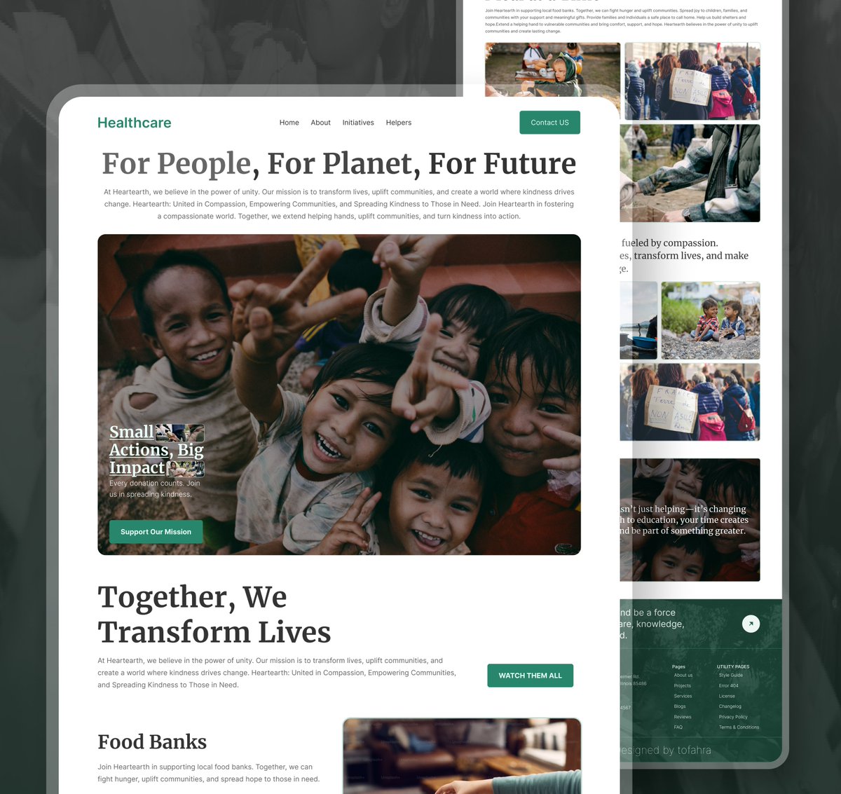 NGO Landing Page Design!!!