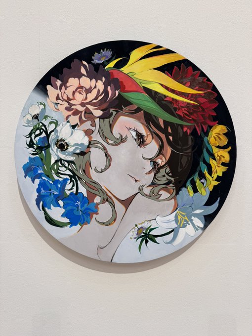 先日米山舞さんの個展お邪魔してきました
筆致見るの大好きマンなのでアナログの生の質感だいすき🥰
どの展示作品もアプローチが違って見応えがすごかった 