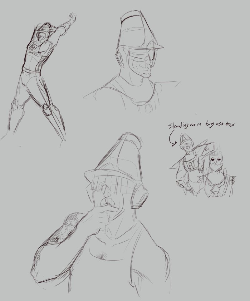 nulldoesnothing's tweet image. these sketches from a lil bit ago just cuz.. idk. I like the practice bust at the top its good