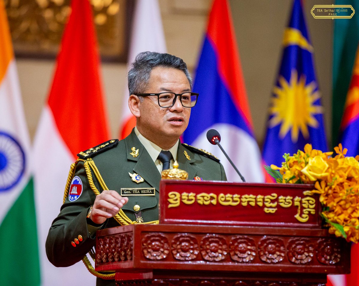 TTNEnglish's tweet photo. Cambodian Defence Minister Tea Seiha said Cambodia's self-defense is solely targeted at the Thai military targets, not at civilian areas, as border fighting intensifies on the fourth day.

"Cambodia consistently and strictly upholds all obligations under international laws, especially international humanitarian laws," Seiha said.