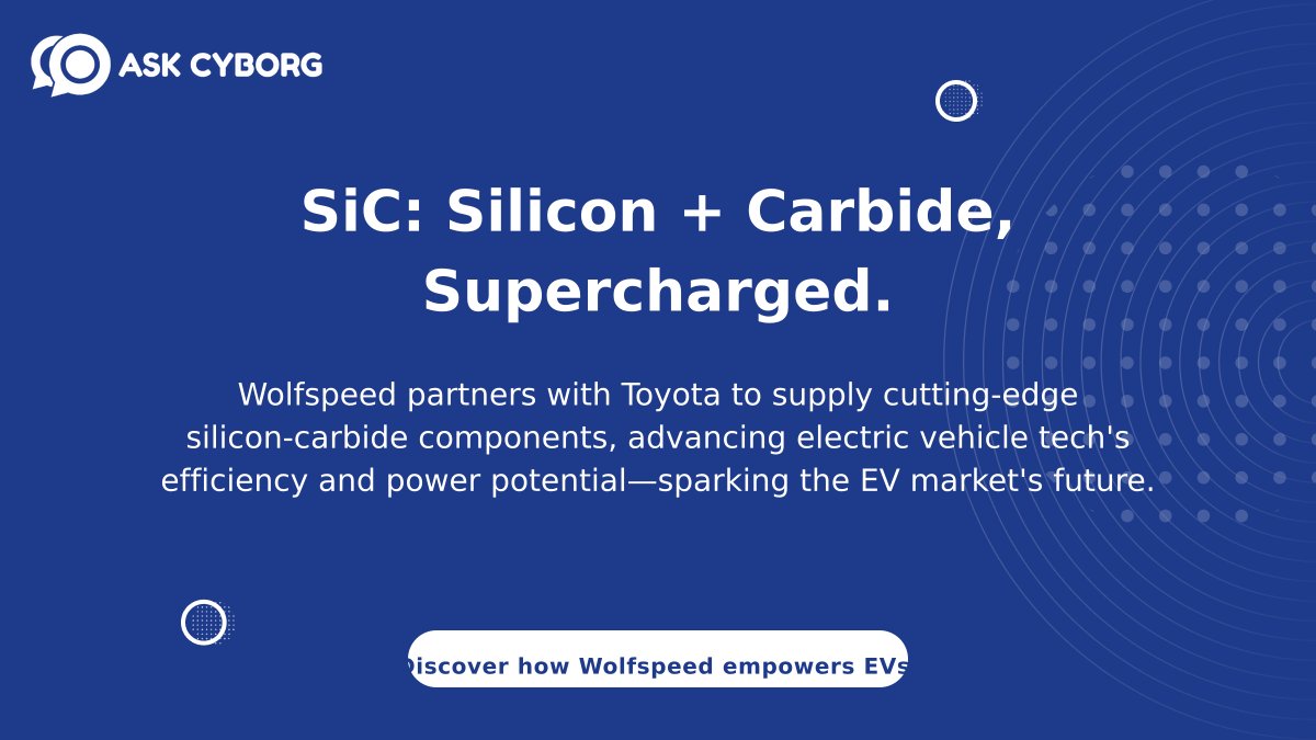 CrossWorkIPO's tweet photo. Wolfspeed X Toyota: Silicon-carbide union of dreams, fueling EV efficiency. They're charging up faster than my phone's battery.
#EVRevolution #EngineeringProgress #BusinessMemes #TechForward
Get the full scoop: https://t.co/KWIKXadX5S https://t.co/14D4AVfOfw