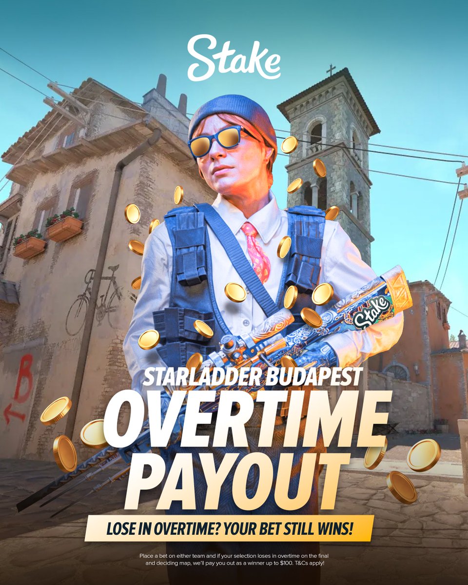 Our ambassadors <a href="/TeamVitalityCS/">Team Vitality CS</a> are in the Playoffs of StarLadder Budapest 😤
If the match goes the distance, we’ve got your back! T&amp;Cs apply.