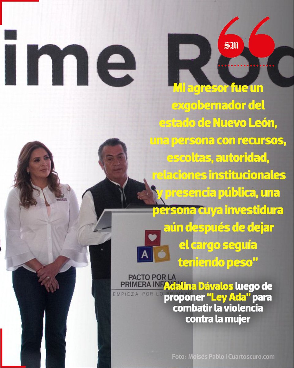 elsolde_mexico's tweet photo. 🟣📰 Acompañada de su hija Valentina Rodríguez y por su madre, la ex esposa del #Bronco dijo que la #LeyAda busca combatir la violencia en personas con poder que, hacen más vulnerable a la persona que es agredida.
https://t.co/NTdyBcn9yJ
📷 Moisés Pablo I https://t.co/QxkXJ3CR4U https://t.co/VFD8552Zsq