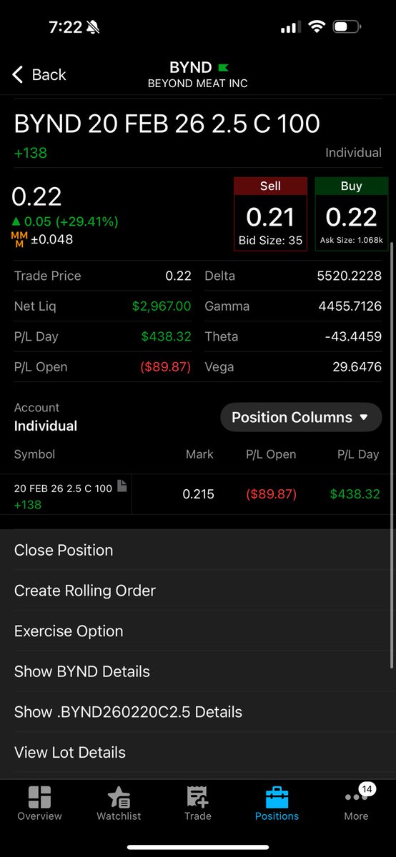 jholano_'s tweet photo. Looking to play this till earnings. $BYND crazy short interest and retail buying in. Looking like a set up just like $amc &amp; $gem had before. Hopefully I have enough time on my contracts if not will roll them over. https://t.co/sPRZCE8oP3