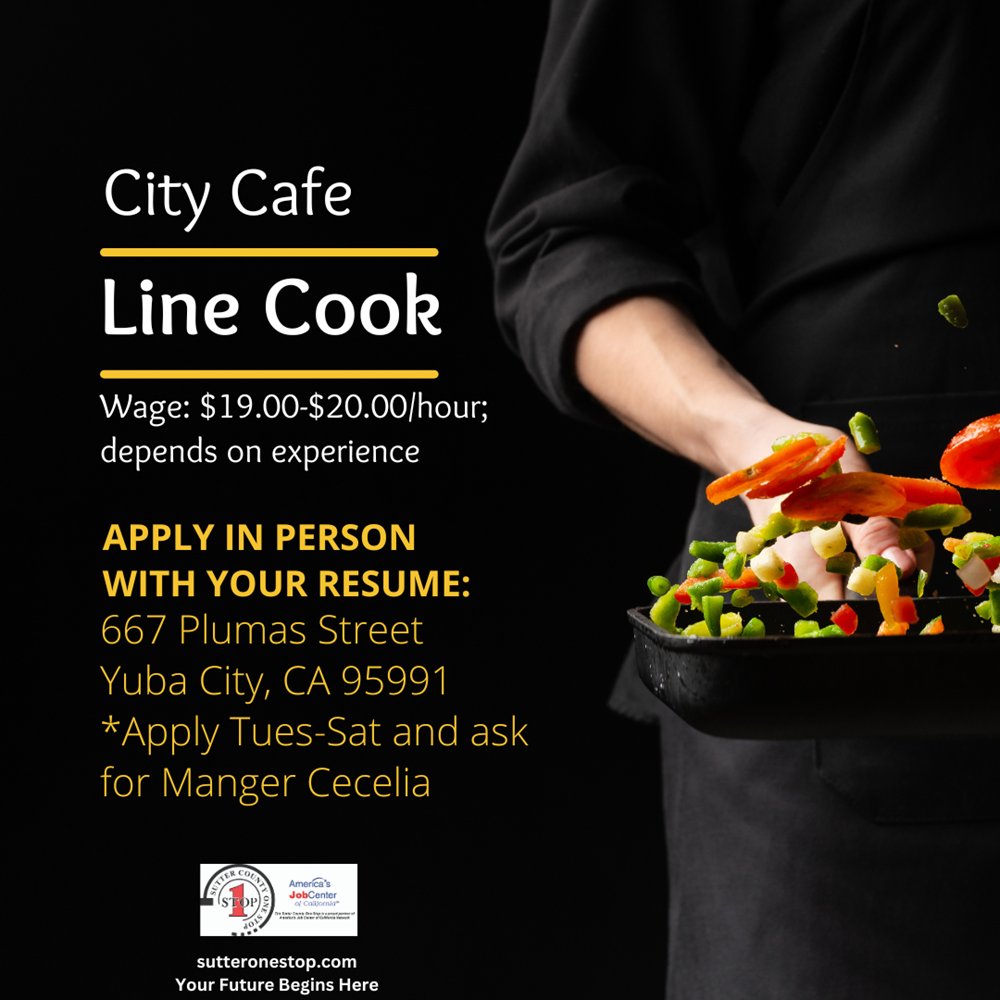 Line Cook 
For more details: catapult-connect.com/pv-en/_MjQ0NzE…