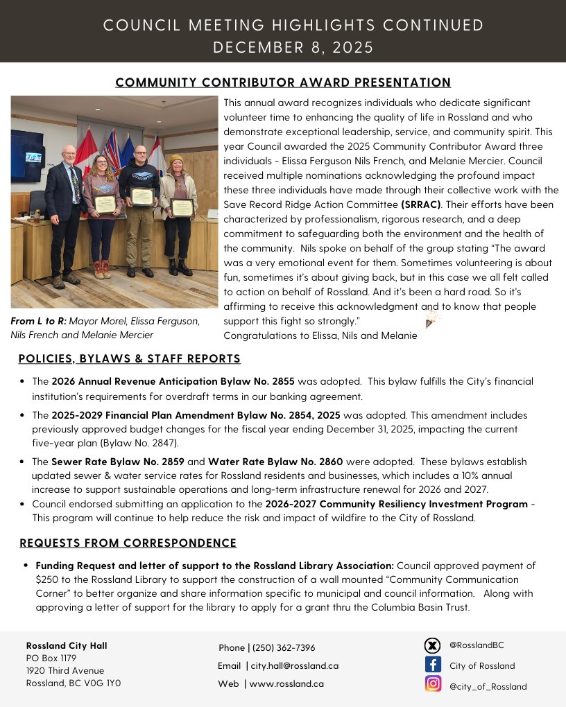 📣 Council Meeting Highlights Are Now Available!
Wondering what was discussed at the latest council meeting? We've got you covered with a quick summary of key decisions and updates that matter to our community.