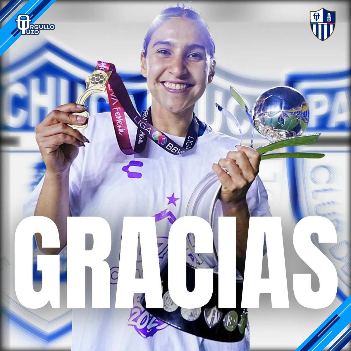 ¡GRACIAS, CACHO! 🙌🏼

Mariana Cadena termina su etapa con <a href="/TuzosFemenil/">Club de Futbol Pachuca Femenil</a> luego de formar parte del primer equipo campeón de liga. ⚪🔵

🏆 Liga MX Femenil.
🏆 Campeón de Campeonas.

#OrgulloTuzo💙