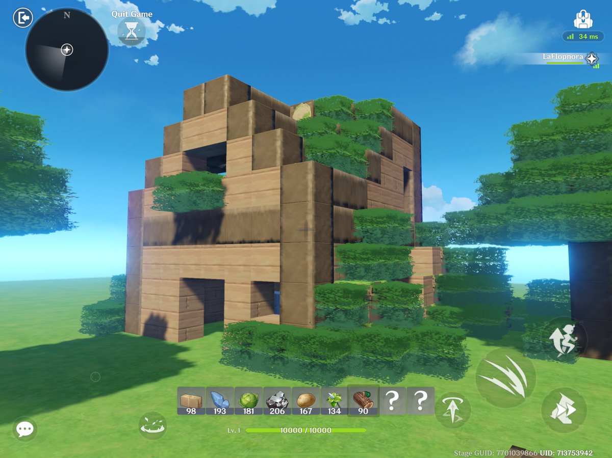 zneshnaya's tweet photo. LOOK AT MY GENSHINCRAFT HOUSE https://t.co/vycUsFWFgX