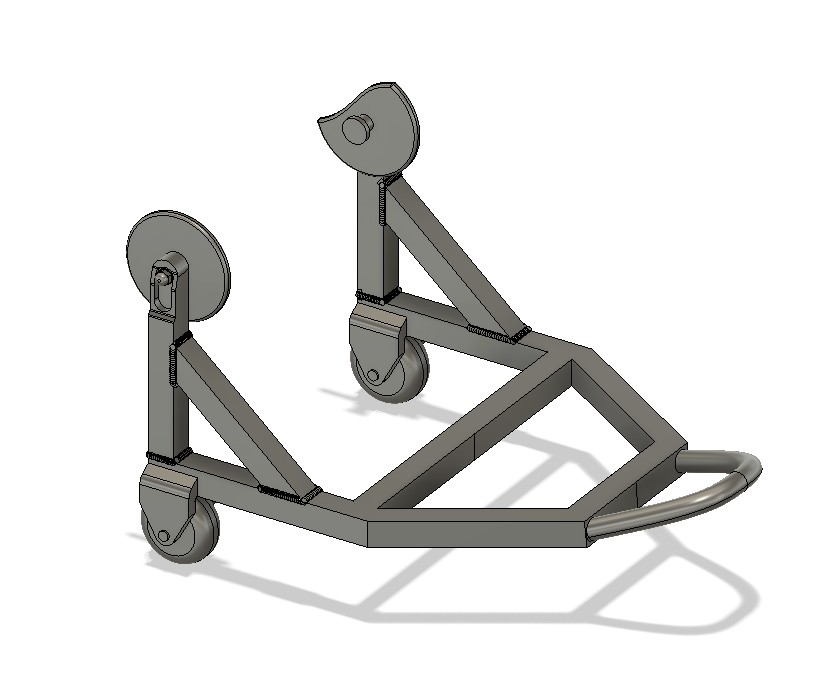 後に、キットのスタンドでは幅がビミョーに合わないかもしれん…と感じ