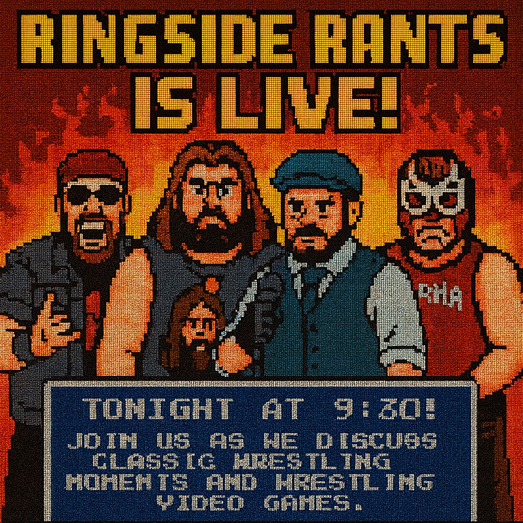tamaleconsalsa's tweet photo. 🔥 RINGSIDE RANTS is LIVE TONIGHT at 9:30! 🔥
We’re breaking down classic wrestling moments + the best retro wrestling video games of the ‘80s and ‘90s. 🎮💥
https://t.co/kS2s9FVgUM
What’s your favorite old-school wrestling game?

#RingsideRants #WrestlingPodcast #RetroGaming https://t.co/zWsRhA3cPp