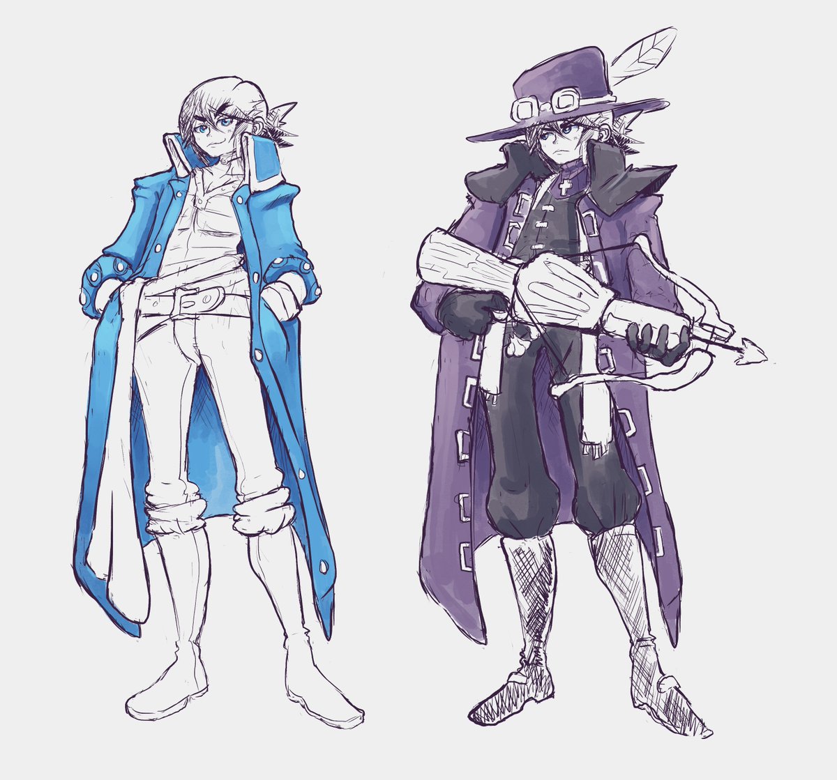 More old Halloween doodles. OCs outfit swapping for the season. What would YOUR OC wear for Halloween? That's the real question here.