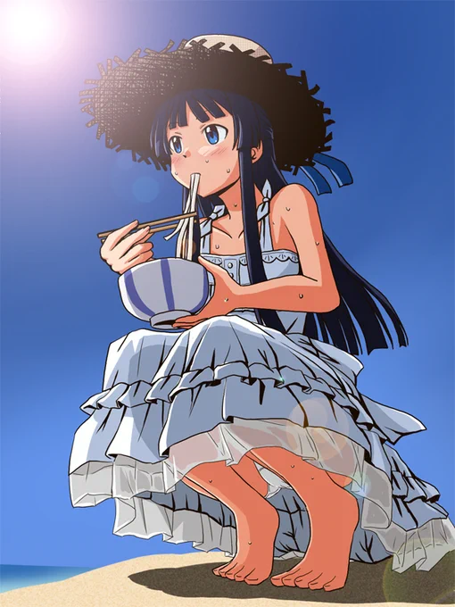 #今年一番伸びた絵ではないが個人的に気に入っている絵を貼る 今年の夏も暑かったですね… 今年描いた絵を振り返ってみてたら、何枚か描いた記憶がない絵があってやばい