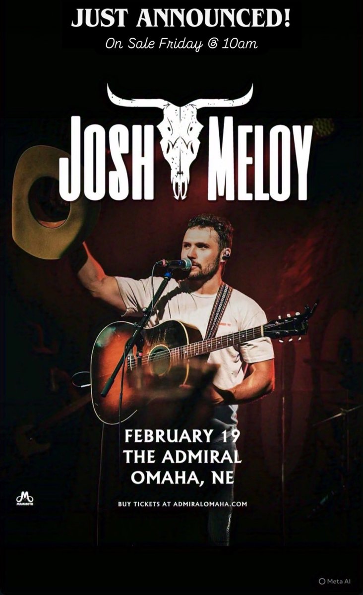 Christmas came early… <a href="/JoshMeloyMusic/">Josh Meloy</a> is coming back to Omaha!!!