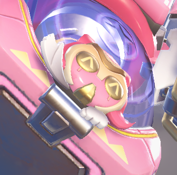 OrisaUpdates's tweet photo. 🩷Additional detail I just noticed!!
The little decorations that look like Orisa on the gun are actually a reference to two of her older sprays!! I've always loved these ones https://t.co/cNUgBlxIBO