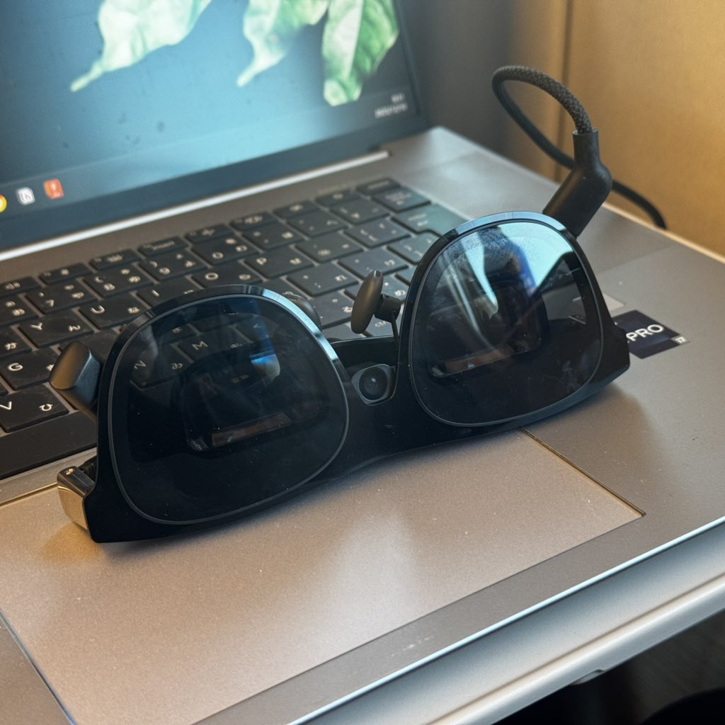 出張の最強のお供XREAL One Pro
#xreal