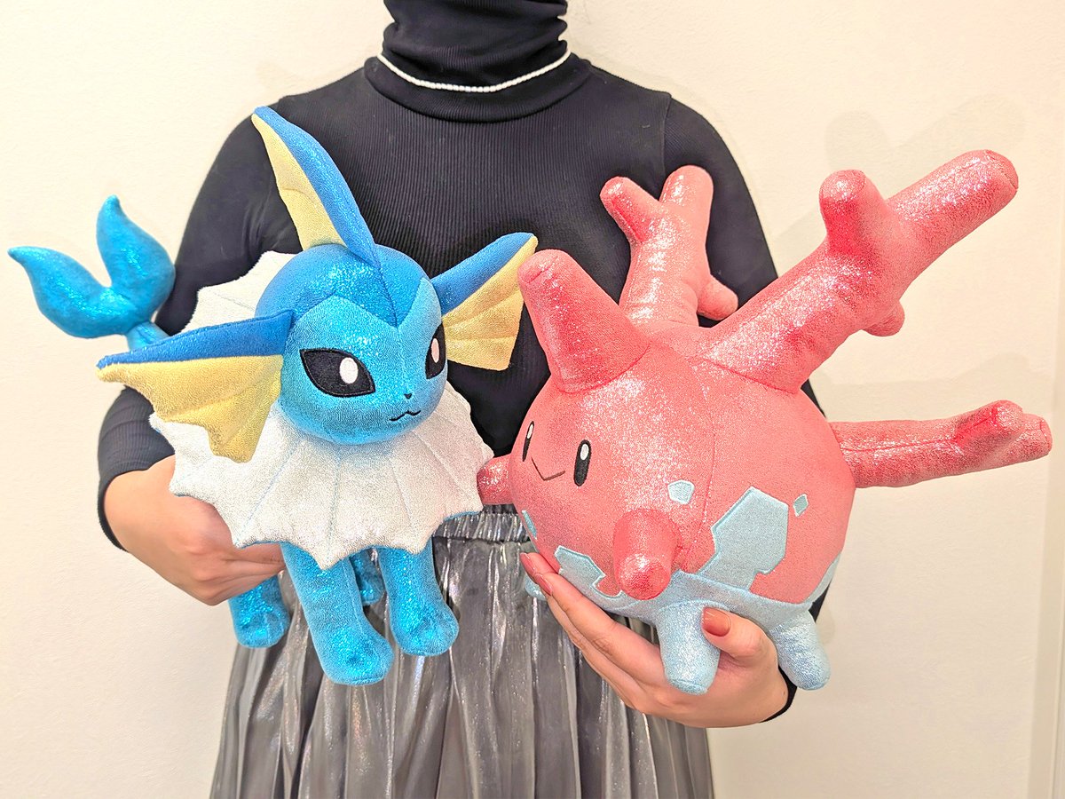 キラリン☆グリッターぬいぐるみ 4点セット ポケセンオンラインにてキラキラ光輝く「キラリン☆グリッター