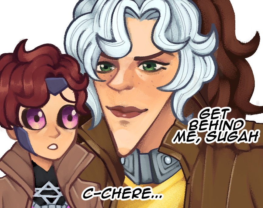 I was so convinced that Rogue was going to be a Vangaurd when she and Gambit were announced that I had this sketch saved for like a month lmfao #MarvelRivals