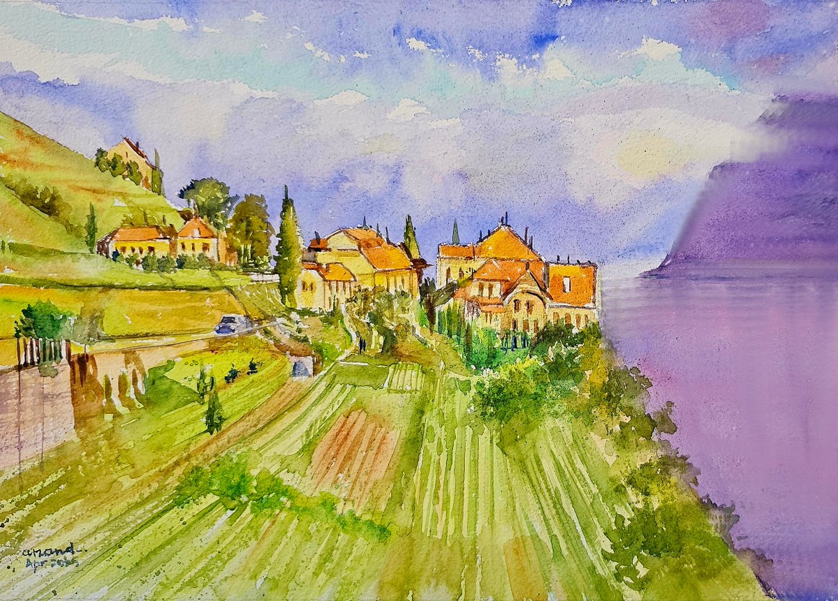 artbymra's tweet photo. Lakeview Villas Watercolour on 300gsm paper 12 x 8.5 inch #landscapeartist #watercolorartist #aquarellepainting #aquarela #artistonınstagram #artbymra #artbymranand #chitrapatpaper https://t.co/GZHa2evjeT