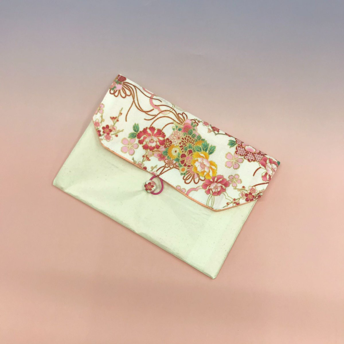 障害者ブランド・ココリティ】癸（みずのと）作 御朱印帳ケース 「花と