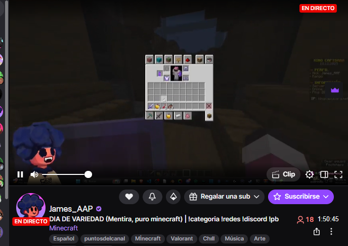 Viendolo a el que me hizo empezar en los streams 🥹
<a href="/james_aap/">James AAP</a>