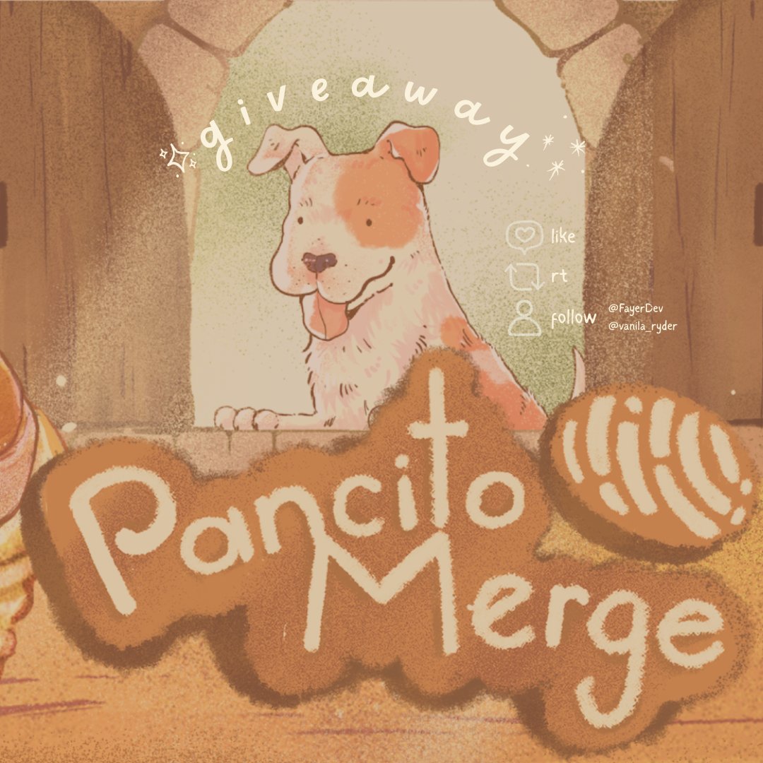 🥐GIVEAWAY🍞
Hoy es el día de lanzamiento de #PancitoMerge y para celebrarlo estaré sorteando una key de steam del juego

Para participar sólo tienes que:
- Follow al dev e ilustradora (<a href="/FayerDev/">Fáyer🔥</a> &amp; <a href="/vanila_ryder/">Vanila</a>)
- Like y RT a este post

GL a todos!<3

Termina este 12 de dic 🧡