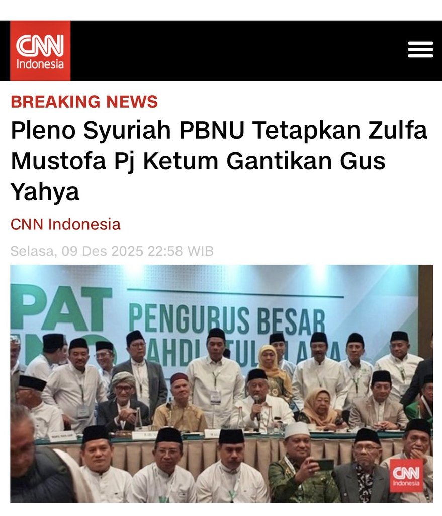 Alhamdulillah...
Semoga <a href="/nahdlatululama/">Nahdlatul Ulama</a> dibawah PJ. Ketum Kyai Zulfa lebih adem dan lurus
