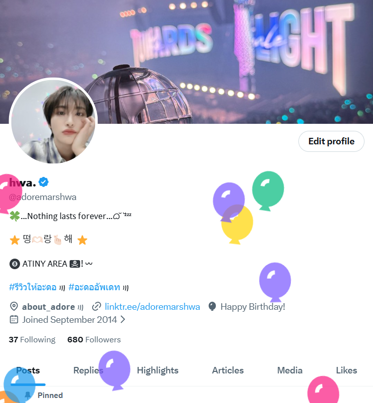 adoremarshwa's tweet photo. 𝑯𝒂𝒑𝒑𝒚 𝑩𝒊𝒓𝒕𝒉𝒅𝒂𝒚 𝒕𝒐 𝑴𝑬 🎂 
𝐿𝑒𝑣𝑒𝑙𝑖𝑛𝑔 𝑢𝑝 🎉 #BirthdayMode
𝑁𝑒𝑤 𝑎𝑔𝑒, 𝑠𝑎𝑚𝑒 𝑜𝑙𝑑 𝑚𝑒. 𝐼 𝑎𝑚 𝑡𝑟𝑢𝑙𝑦 𝑔𝑟𝑎𝑡𝑒𝑓𝑢𝑙 𝑓𝑜𝑟 𝑡ℎ𝑖𝑠 𝑙𝑖𝑓𝑒. https://t.co/6CUwGN0MjY