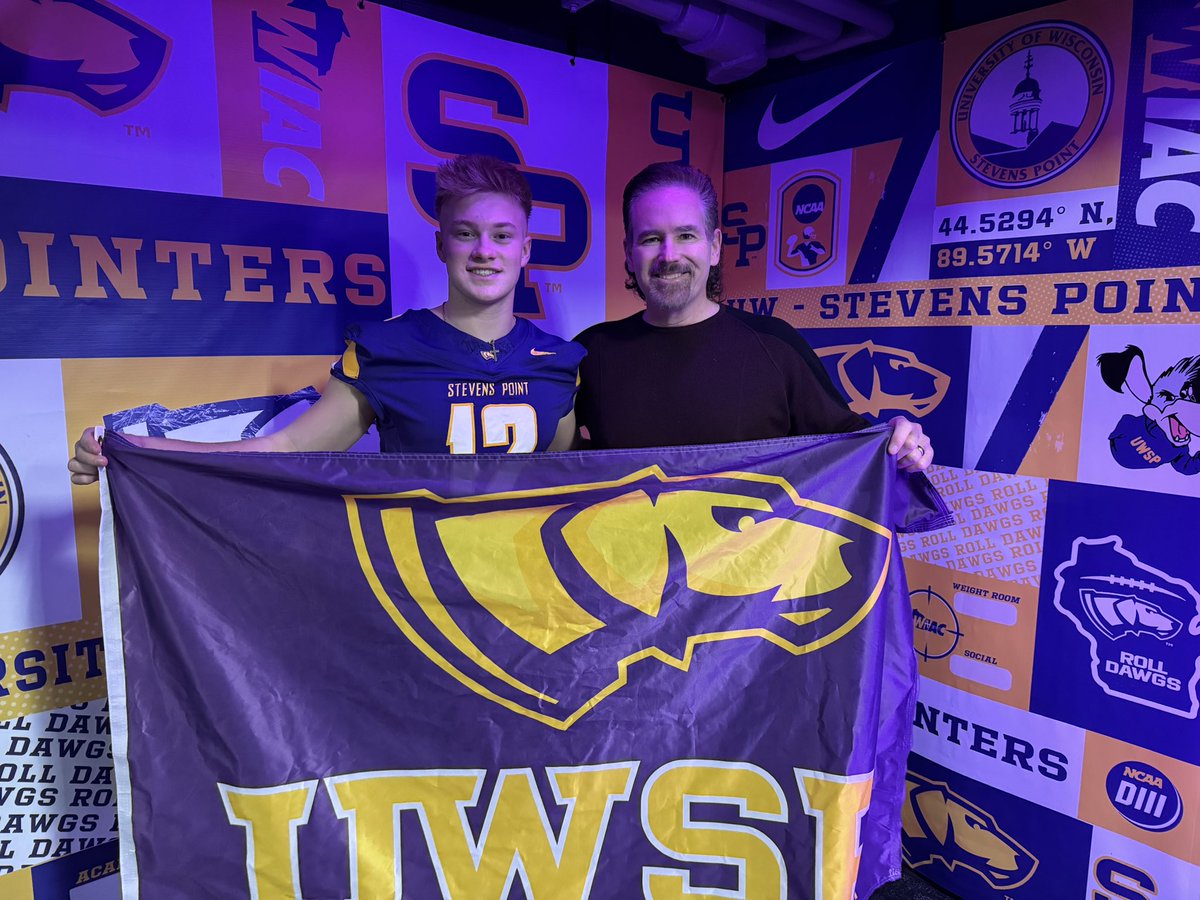 After a great visit and talk with <a href="/Coach_MSnyder/">Mitch Snyder</a>  and <a href="/CoachVenne/">Coach Venne</a> I’m very blessed to receive an offer from Steven point!! #POINTERS go dawgs