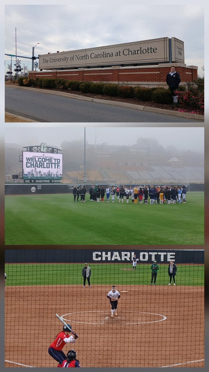 🥶Sunday was a cold one @ UNC Charlotte, but it was a great one. Thank you <a href="/cbreault12/">Courtney Breault</a> &amp; @jakecombs_ for a awesome day, filled with learning &amp; laughter.  The campus &amp; facilities are gorgeous. Hope you guys have the best season. #goldstandard 💚⛏️