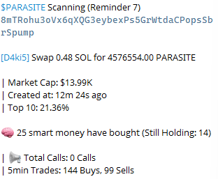 fhdra17754384's tweet photo. $PARASITE Scanning (Reminder 7)
8mTRohu3oVx6qXQG3eybexPs5GrWtdaCPopsSbrSpump

🧠 25 smart money have bought (Still Holding: 14)

| 📢 Total Calls: 0 Calls
| 5min Trades: 144 Buys, 99 Sells
https://t.co/KHyihtkdYB

https://t.co/GA5Hu6j7Iu https://t.co/htpzCAFJzE