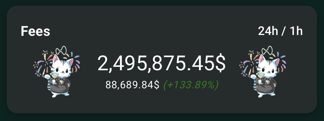 Henrik_on_HL's tweet image. Hyperliquid made $2,5M in revenue today. Nothing has changed. 

Hyperliquid