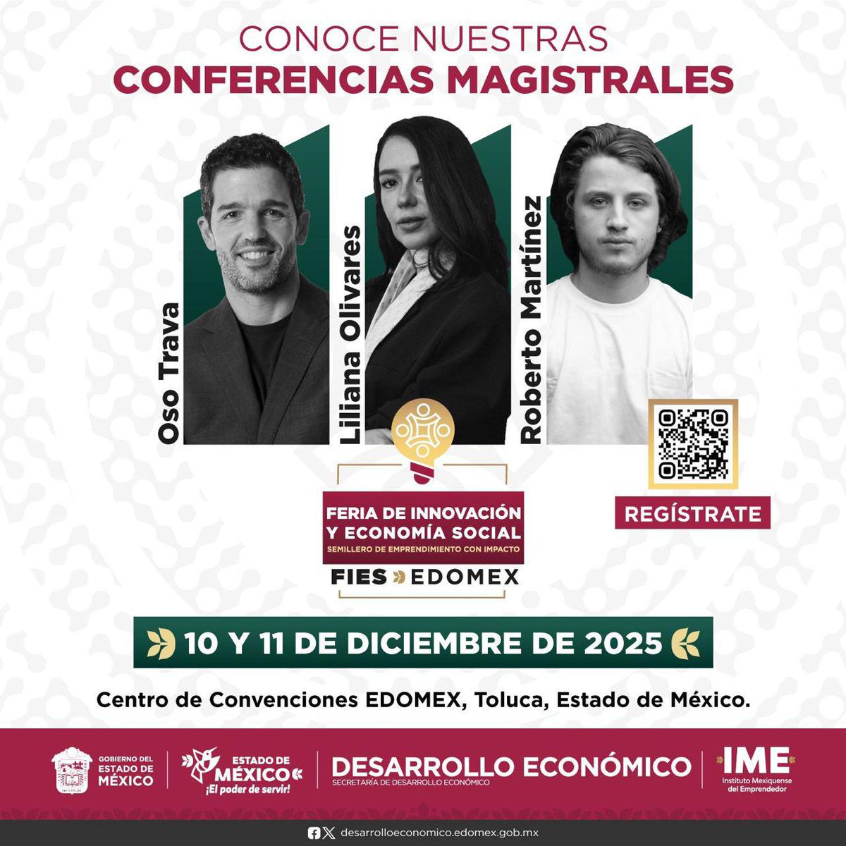 SedecoEdomex's tweet photo. 🎙️Los conferencistas que participarán durante la #FIES2025 ven y escucha su testimonio sobre el camino de emprender y respaldar tus ideas. https://t.co/0Gl4PhyBr7