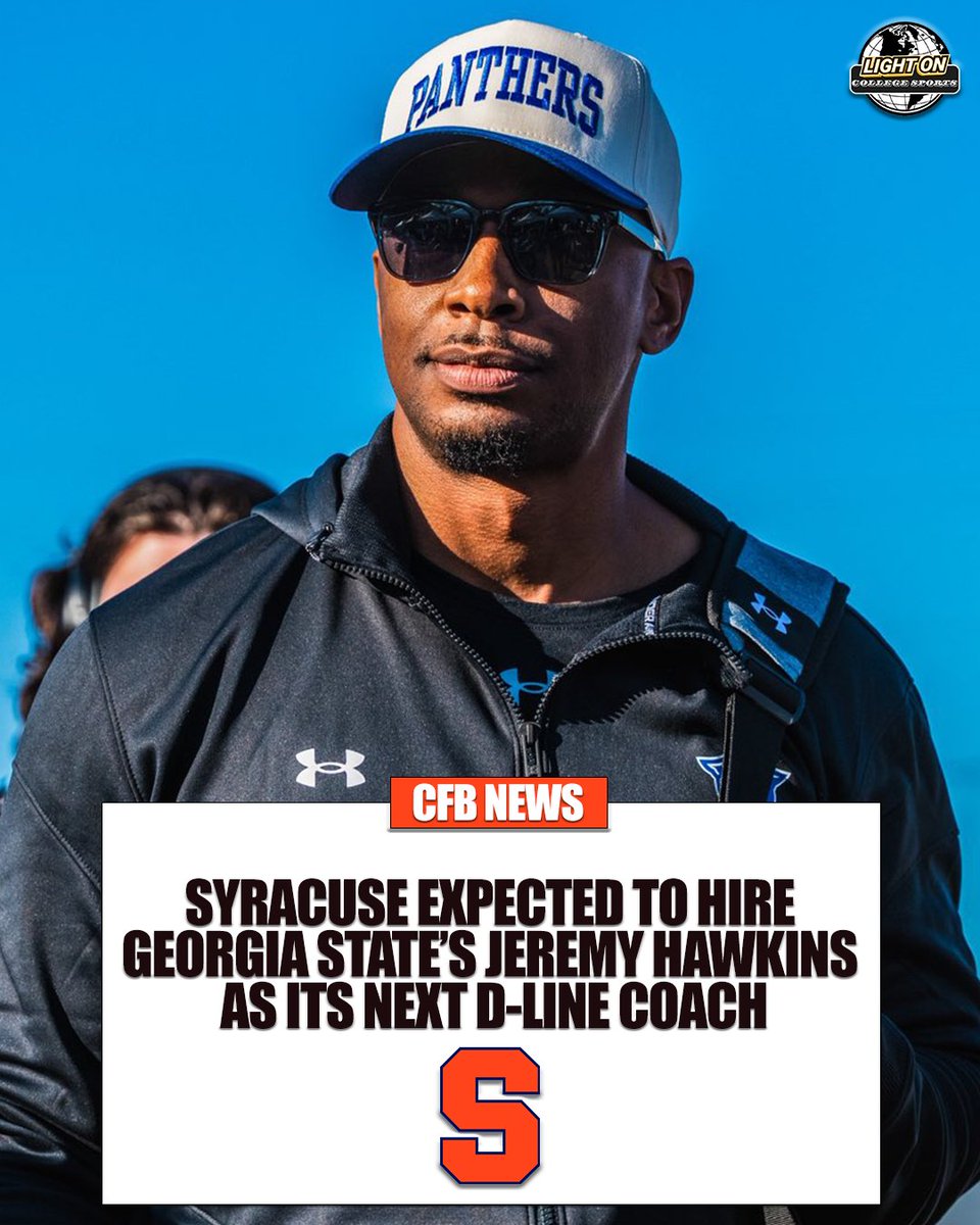 Syracuse is expected to hire Georgia State's Jeremy Hawkins as its next defensive line coach, per <a href="/mzenitz/">Matt Zenitz</a> and <a href="/BenMoore247/">Ben Moore</a>. 

He recruited at an elite level during his time with the Panthers.