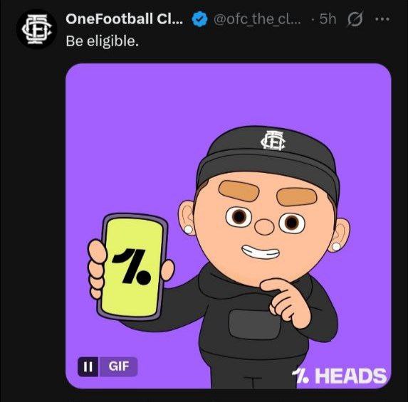 OFC UPDATE 

➡️ Eligible Criteria Reveal 
Soon 🔜

<a href="/ofc_the_club/">OneFootball Club</a> 

#OFC #Onefootball <a href="/OneFootball/">OneFootball</a> <a href="/dnns_eth/">dnns</a> <a href="/_viN040/">vince.football</a> <a href="/chokmahxbt/">Chokmah</a>