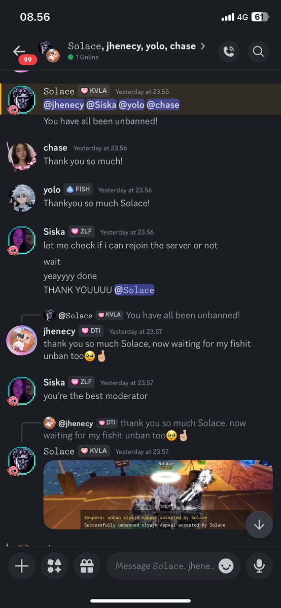 vexanca's tweet image. UPDATE : akunnya temenku (jhenecy) sudah kembali yeayy🥳 big thanks to @kynzuri @SolaceDevelops for handing this issue quickly and fairly. thankyou also for unbanning my discord account, i hope this community can continue to grow even bigger &amp;amp; become a safe place for all of us🤍