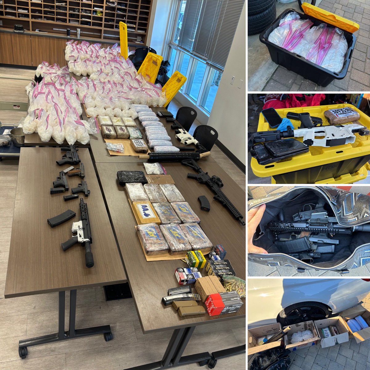 LASDHQ's tweet image. The Los Angeles County Sheriff’s Department Narcotics Bureau, along with DEA Los Angeles, and the Ventura County Sheriff’s Department, executed multiple search warrants across Los Angeles County and Ventura County as part of an investigation into a large-scale drug distributor.…