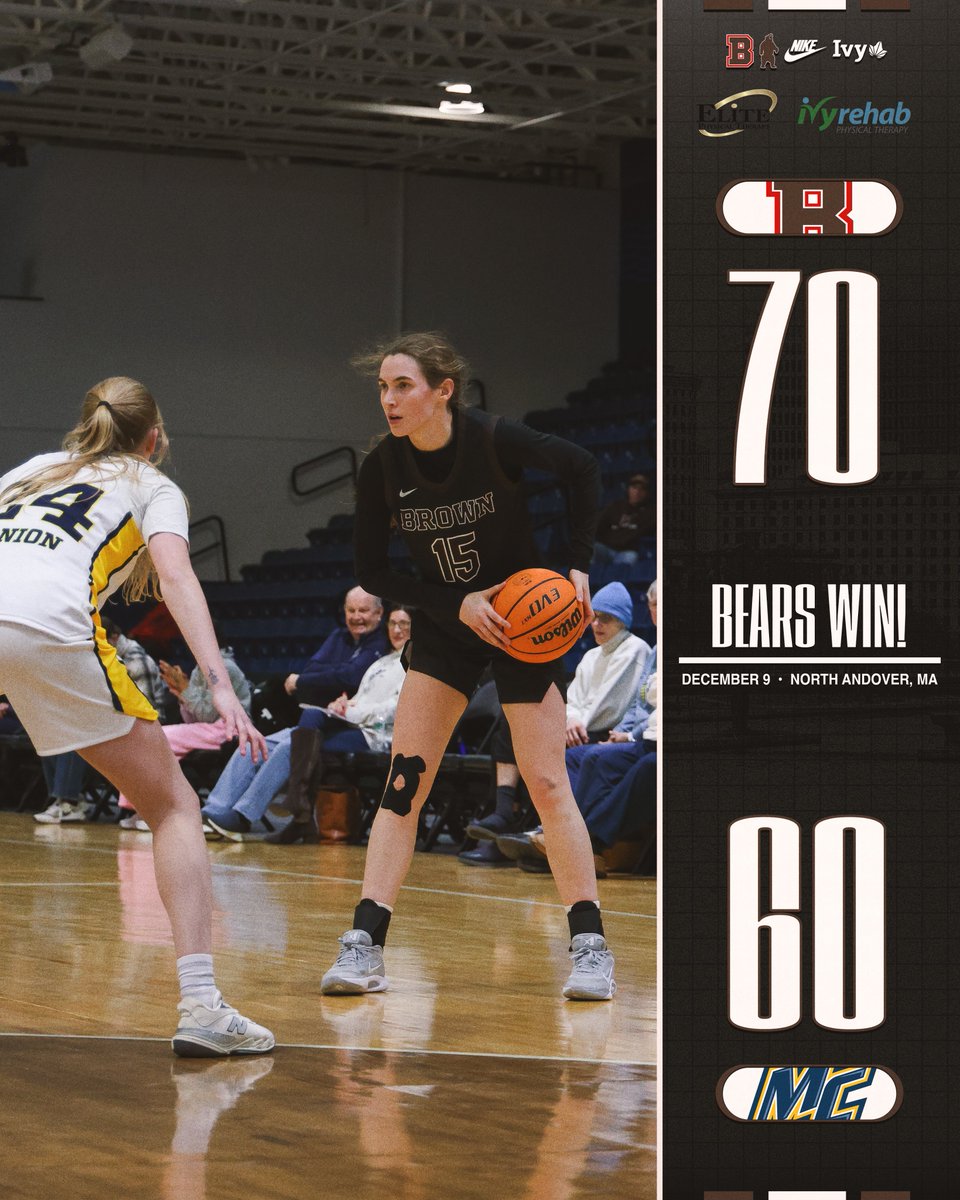 BrownU_WBB's tweet photo. A career-high 15 points and five field goals made for Beth Nelson, as the Bears take down the Warriors! 🐻

#EverTrue #NEXT https://t.co/cBGzL3cgFX
