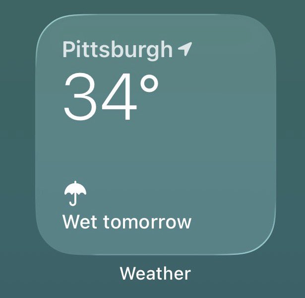 pittsburgh is entering her follicular phase and announcing it via weather widgets