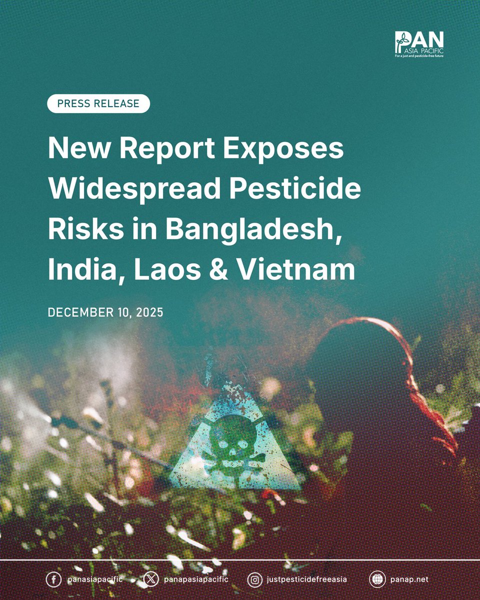PANAsiaPacific's tweet photo. On #HumanRightsDay, PAN Asia Pacific (PANAP) launches From the Ground Up, exposing alarming pesticide risks faced daily by farming communities in Bangladesh, India, Laos &amp; Vietnam. https://t.co/eCvQeJ0wc7