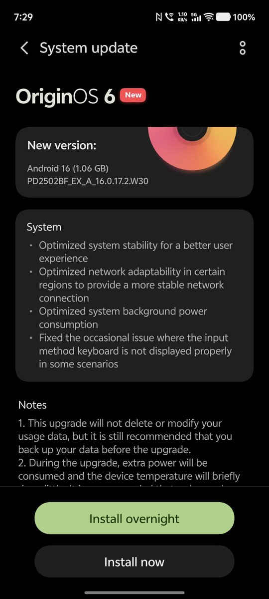 🚀 New OTA Alert!
#OriginOS6 (1.6GB) update has officially rolled out for the #iQOO15 — and wow, the improvements are genuinely impressive! Smooth performance, refined UI, and thoughtful optimisations… great job team @iQOO👏
Keep up the solid work — users are loving it! 💛💙