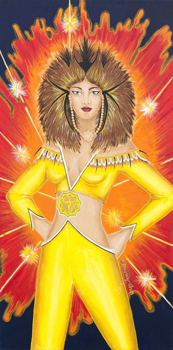 DivinityChan's tweet photo. Art of the Day! "Manipura Solar Plexus Chakra Goddess". Buy at: https://t.co/6x8XXiEaE5 https://t.co/z8lbtMGT0u