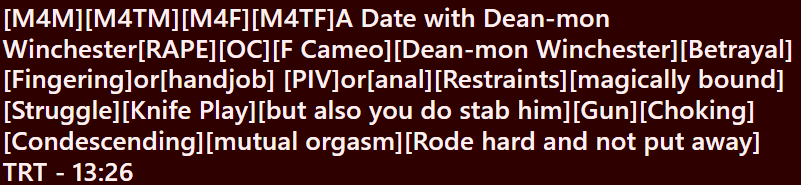 ❗New Audio❗
You're stalking the halls of a warehouse on the hunt for a demon whos been causing trouble when you're greeted by an old friend and fellow hunter, Dean Winchester. Only, he's acting a little...different.

reddit.com/r/TheRealmOfEr…